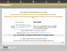 Tablet Screenshot of progressionlacrosse.com